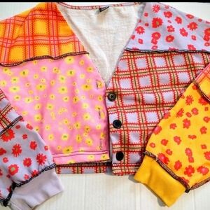 Colorful Women's Patchwork Cardigan